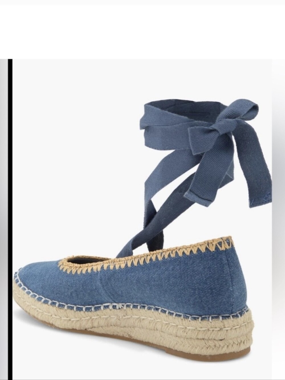 Dolce Vita Denim Blue Espadrille Ankle-Tie Shoes - Picture 2 of 10